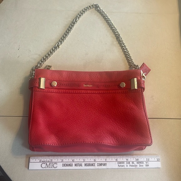 Botkier red leather Handbag soft zip top and chain strap - Picture 1 of 5